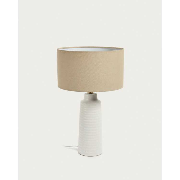 MIJAL WHITE CERAMIC TABLE LAMP