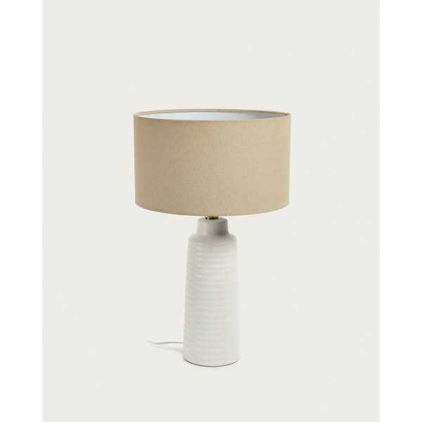 MIJAL WHITE CERAMIC TABLE LAMP