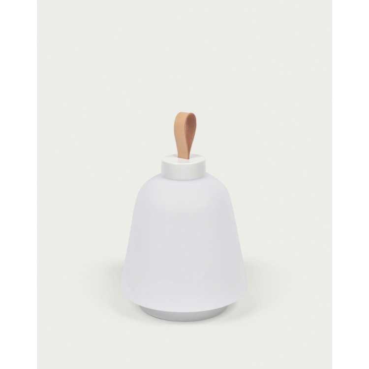 LÂMPADA DE MESA UDIYA POLIETILENO E METAL BRANCO