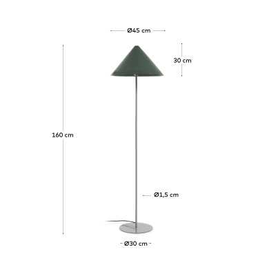 LÂMPADA DE PÉ VALENTINE 160 CM METAL VIDRO E BEGE 2