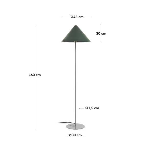 LÂMPADA DE PÉ VALENTINE 160 CM METAL...