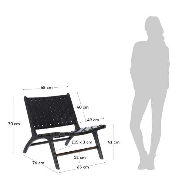 CALIXTA BLACK ARMCHAIR