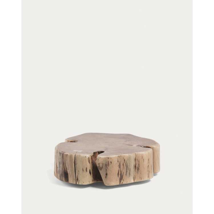 ESSI COFFEE TABLE ON WHEELS Ø 65 X 60 IN SOLID ACACIA