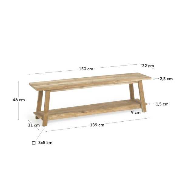 BANC SAFARA BOIS MASSIF DE TEK...