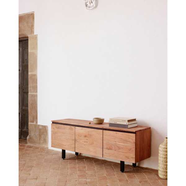 MEUBLE TV UXUE 3 PORTES BOIS ACACIA...