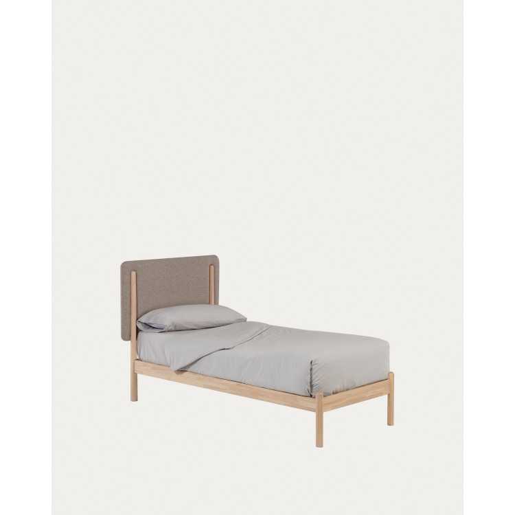 SHAYNDEL BED 90 X 190 CM IN SOLID RUBBER WOOD