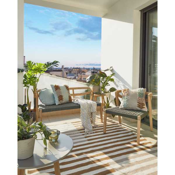 DALILA CUSHION COVER WITH BROWN AND...