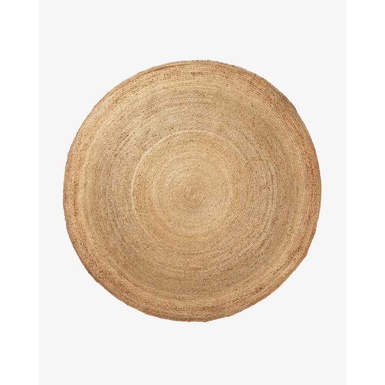 TAPETE REDONDO DAIANNA Ø 120 CM LÃ MARROM E BEGE