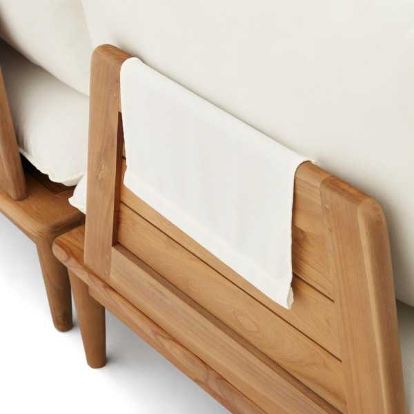ENSEMBLE PORTITXOL DE 2 FAUTEUILS MODULABLES EN TECK MASSIFS