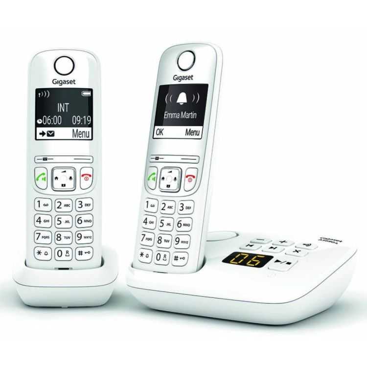 AS690A DUO CORDLESS PHONES WITHOUT ANSWERING MACHINE WHITE