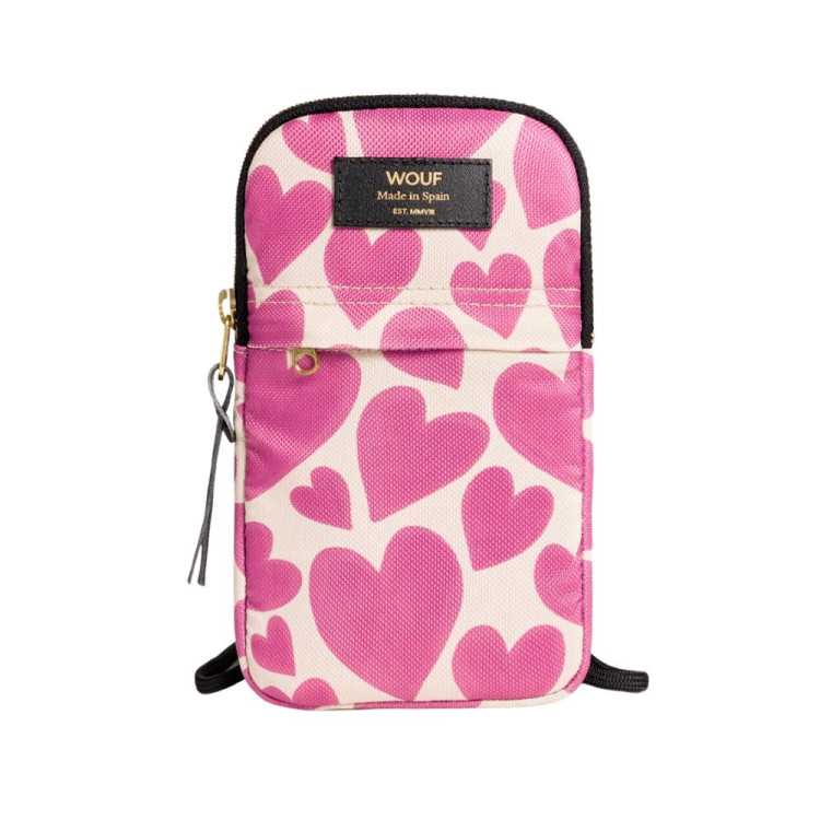 HOUPPE A BANDOULIERE POUR TELEPHONE PINK LOVE