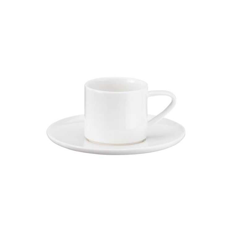 TASSE ET SOUCOUPE A TABLE 60 ML BLANC