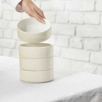 ASSIETTE A PATES RE:GLAZE 19 CM BLANC PETILLANT 2