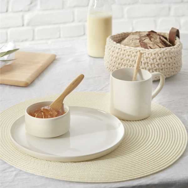 PRATO DE SOBREMESA 21 CM BRANCO ESPUMANTE