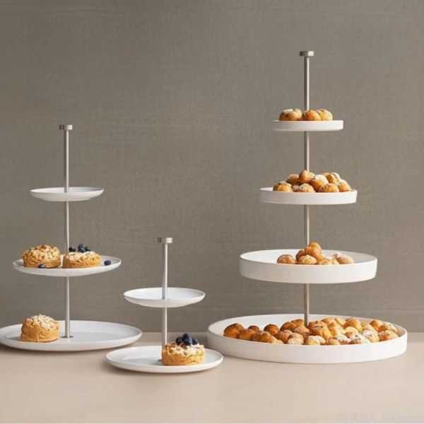 ROUND CABINET 3 SHELVES Ø15/ 22/ 30 CM WHITE PORCELAIN