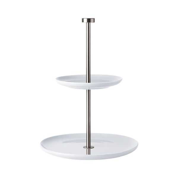 ARMÁRIO REDONDO 2 PRATELEIRAS Ø15/ 22 CM PORCELANA BRANCA