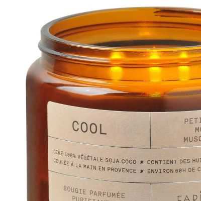 BOUGIE VEGETALE COOL CEDRE BOIS DE TABAC 400G 2