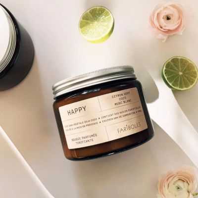 BOUGIE CIRE 100% VÉGÉTALE HAPPY 400G 2