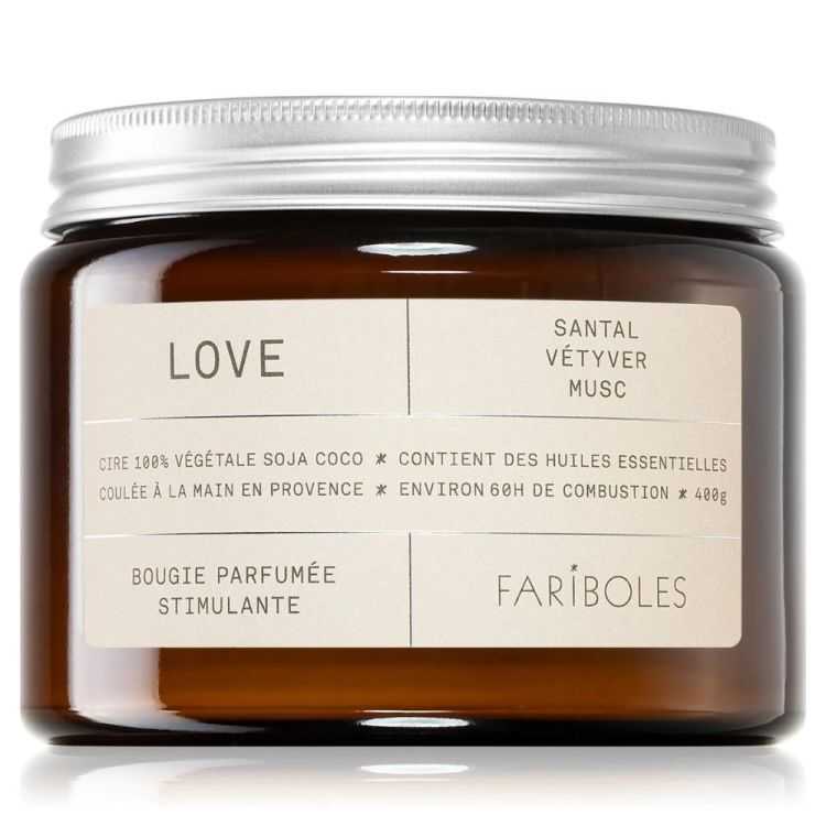 WAX CANDLE SANDALWOOD VETIVER MUSK LOVE 400G