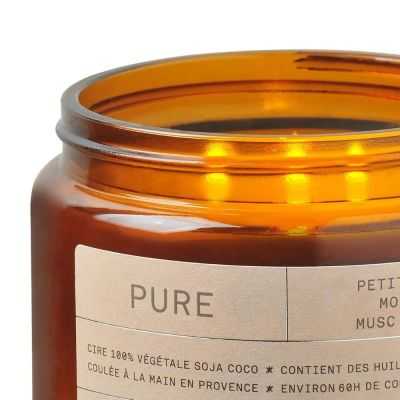 BOUGIE CIRE PETIT GRAIN MOUSSE MUSC PURE 400G 2