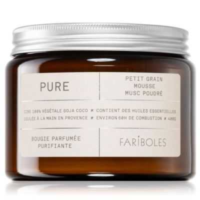 BOUGIE CIRE PETIT GRAIN MOUSSE MUSC PURE 400G