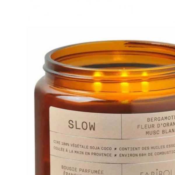BOUGIE VEGETALE SLOW BERGAMOTE FLEUR ORANGER 400GR