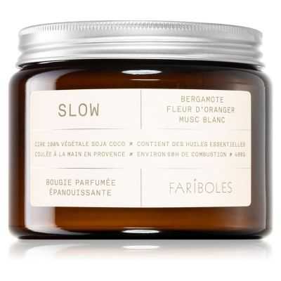 BOUGIE VEGETALE SLOW BERGAMOTE FLEUR ORANGER 400GR