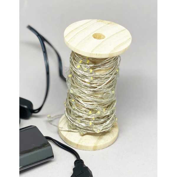 GALAXY LIGHT GARLAND 608 GOLD AND WHITE