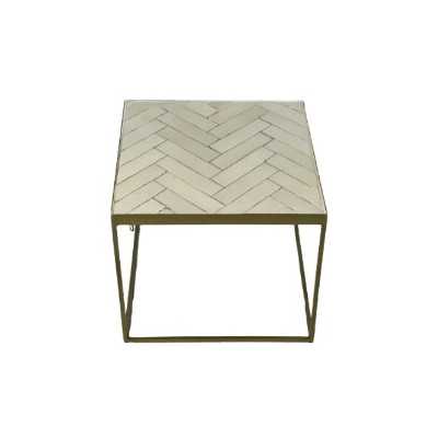 GUERIDON CHEVRON WHITE