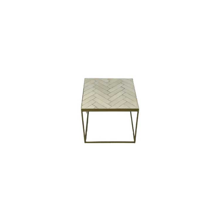 GUERIDON CHEVRON WHITE
