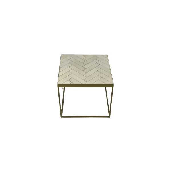 GUERIDON CHEVRON WHITE