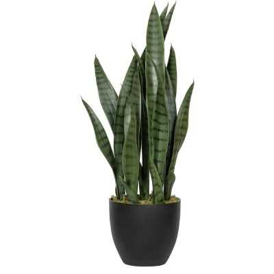 SANSEVIERIA ARTIFICIEL EN POT S VERT