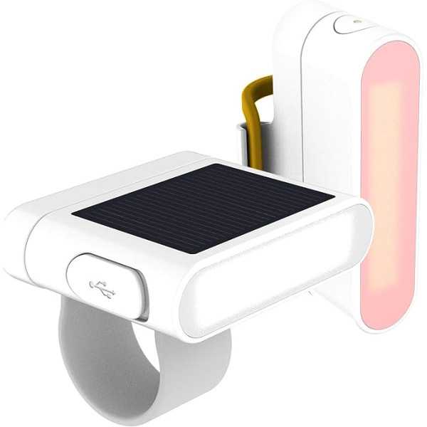 KIT DE LUZ SOLAR RECARREGÁVEL PARA BICICLETA LUCI 100LM