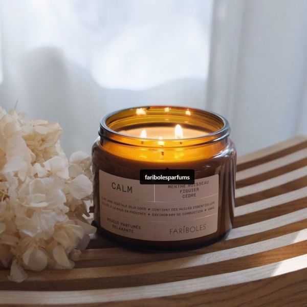 BOUGIE CALM SENTEUR MENTHE FIGUIER CÈDRE 140G