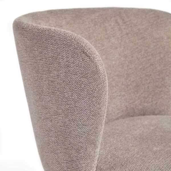 CISELIA CHAIR IN CHENILLE AND BLACK STEEL