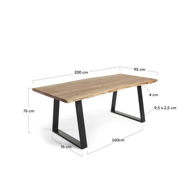 TABLE ALAIA 200 X 95 CM EN ACACIA...