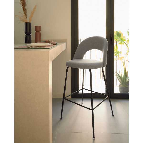 BANCO MAHALIA CINZA CLARO ALTURA 63 CM