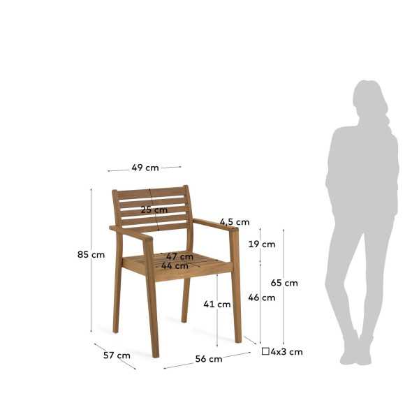 HANZEL GARDEN CHAIR IN 100% FSC SOLID...