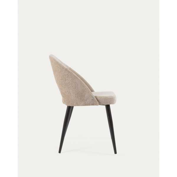 MAEL CHAIR IN BEIGE CHENILLE AND...