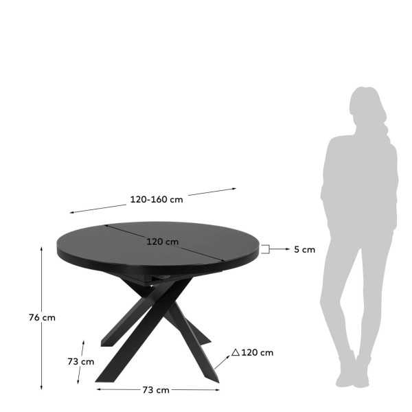 VASHTI EXTENDABLE ROUND TABLE IN...