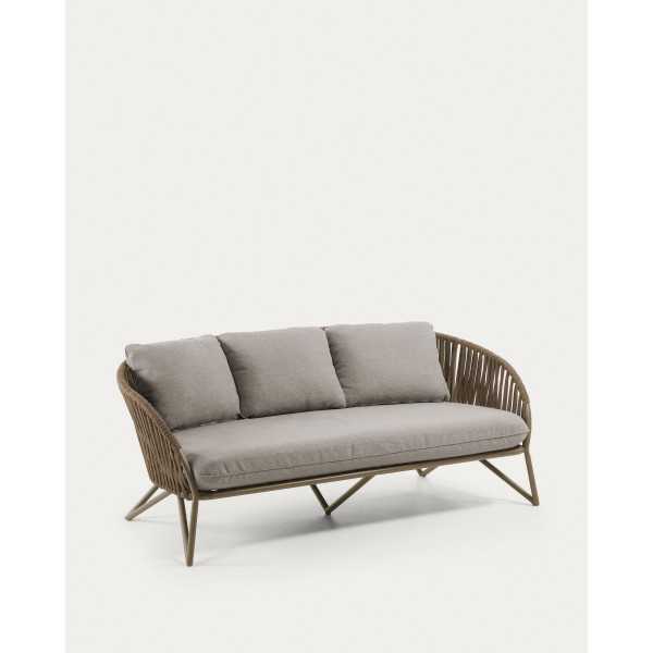 BRANZIE 3-SEATER SOFA IN BROWN ROPE...