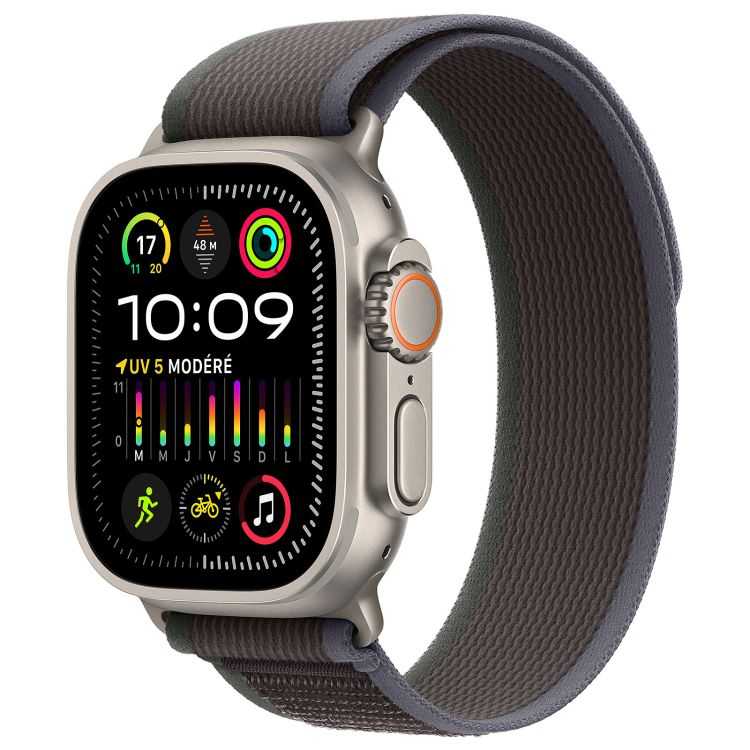 APPLE WATCH ULTRA 2 GPS + CELLULAR BLACK TRAIL LOOP 49MM S/M TITANE