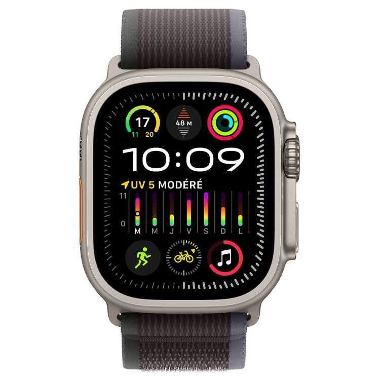 APPLE WATCH ULTRA 2 GPS + CELLULAR BLACK TRAIL LOOP 49MM S/M TITANE