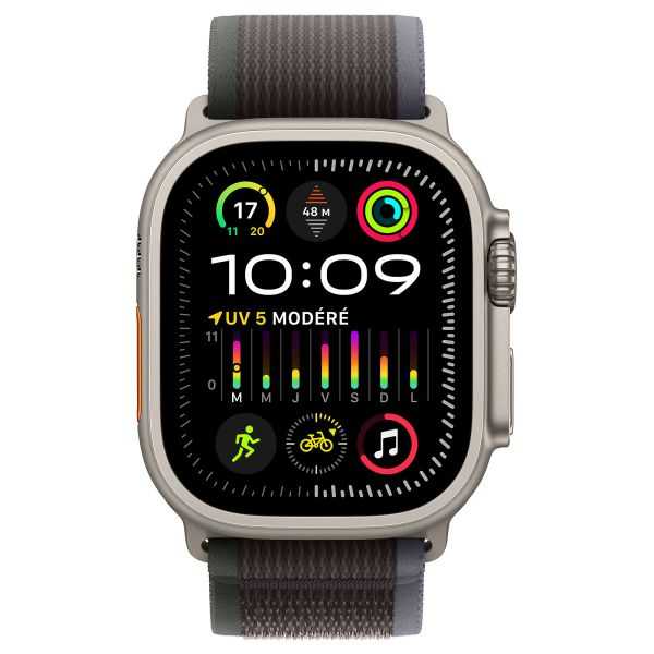 APPLE WATCH ULTRA 2 GPS + CELLULAR BLACK TRAIL LOOP 49MM S/M TITANE