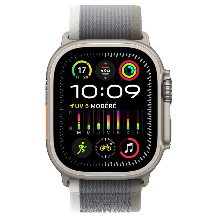 APPLE WATCH ULTRA 2 GPS + CELLULAR GREY TRAIL LOOP M/L 49MM TITANIUM GREEN