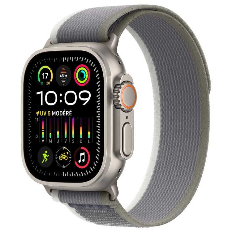 APPLE WATCH ULTRA 2 GPS + CELLULAR GREY TRAIL LOOP M/L 49MM TITANIUM GREEN