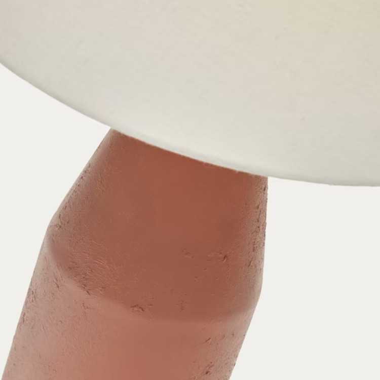 LAMPE DE TABLE BOADA EN METAL PEINT TERRACOTTA