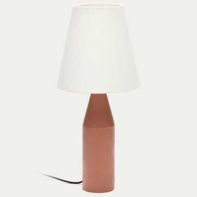 LAMPE DE TABLE BOADA EN METAL PEINT TERRACOTTA