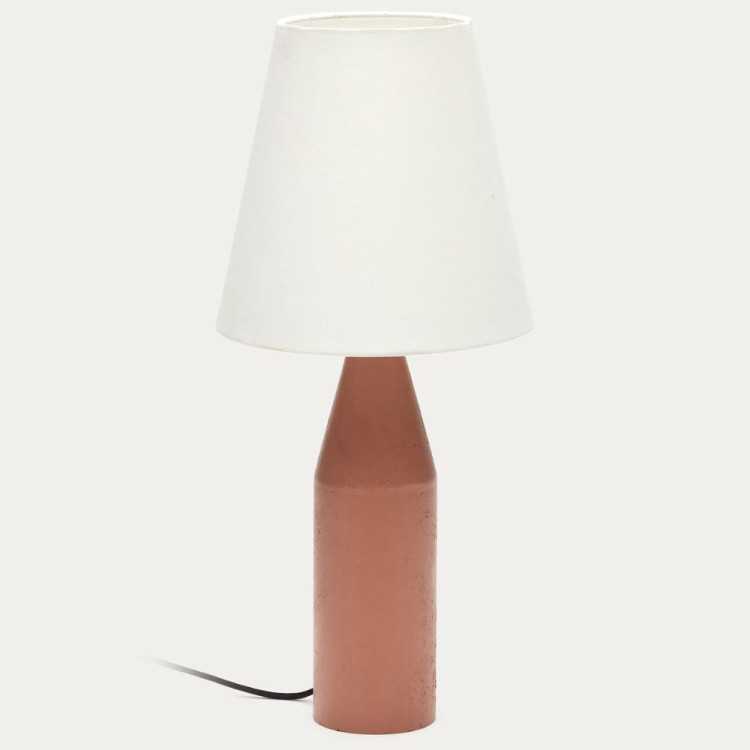 LAMPE DE TABLE BOADA EN METAL PEINT TERRACOTTA