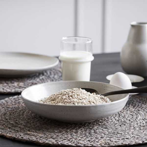 PRATO DE SOPA PION CINZA BRANCO
